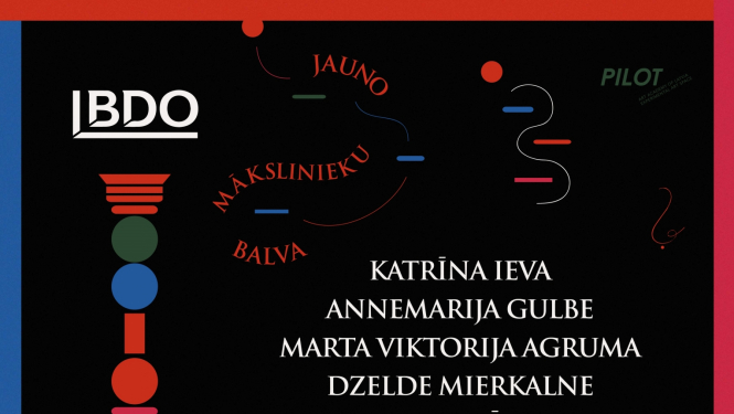 Balvas publicitātes attēls, krāsainas figūras