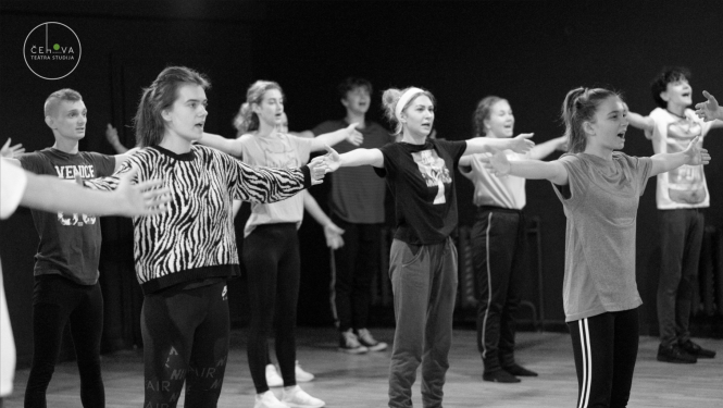 Čehova teātra Studijas nodarbība bērniem un jauniešiem, publicitātes foto