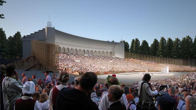 Mežaparka estrādes pirmā posma rekonstrukcijas darbus plānots pabeigt 2018.gada 18.jūnijā