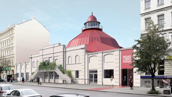 Rīgas cirka fasādes vizualizācija