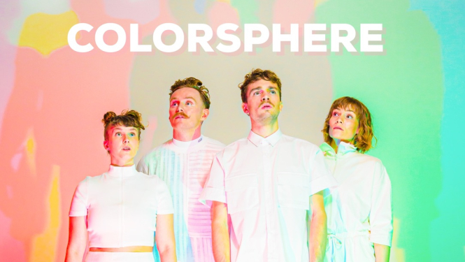 Bērnu un ģimenes izrādes "Colorsphere" reklāmas plakāts