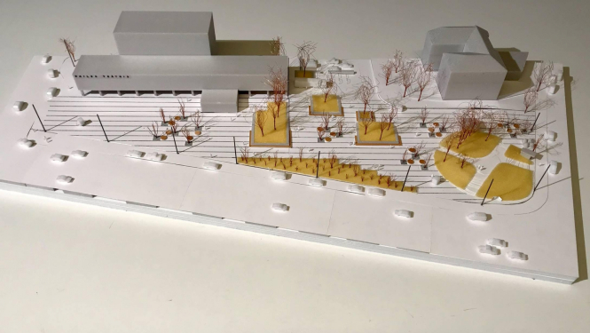 Dailes teātra priekšlaukums. Vizualizācija.