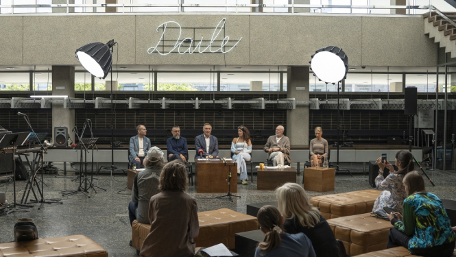 Preses konference Dailes teātrī, foto: Marko Rass