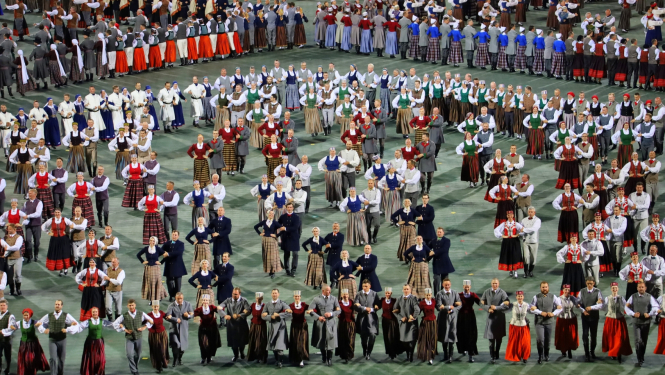 Deju lieluzveduma “Mūžīgais dzinējs” caurlaides mēģinājums, foto: Mārtiņš Garauds / LNKC