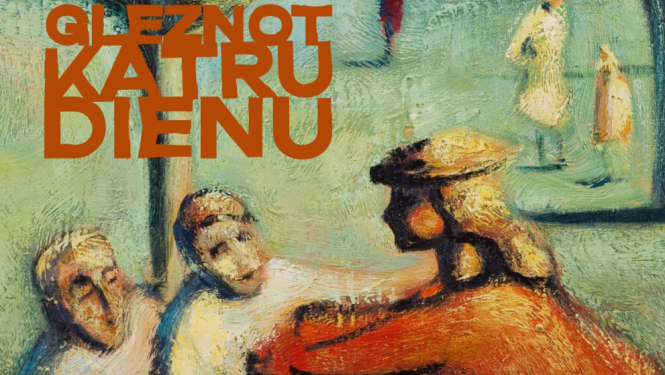 Uz gleznas fona uzraksts: Gleznot katru dienu 