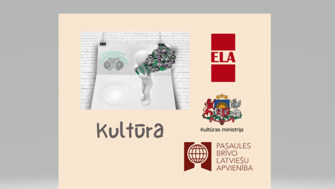 Attēls ar figūru un uzrakstu : kultūra