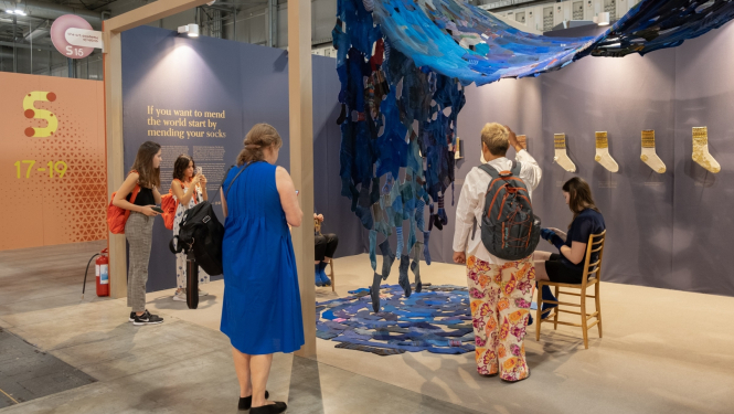 a stand at the Milan International Design Fair