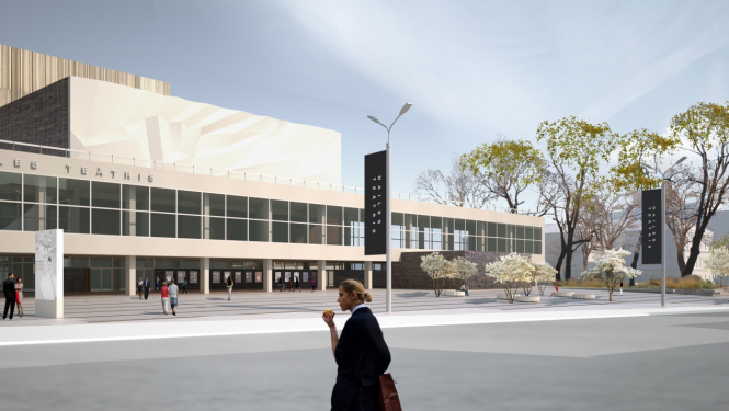 Dailes teātra priekšlaukuma vizualizācija, autors: Made arhitekti.