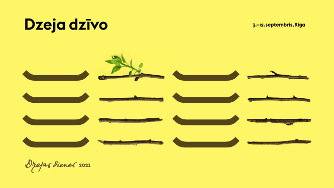 Dzejas dienu vizuālais materiāls.