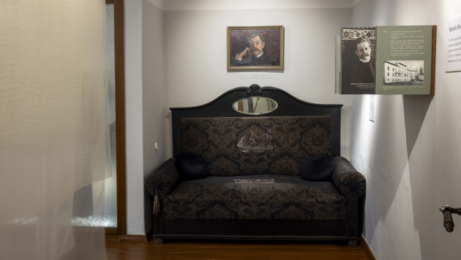 Rūdolfa Blaumaņa istabas ekspozīcija muzejā, foto: Didzis Grodzs