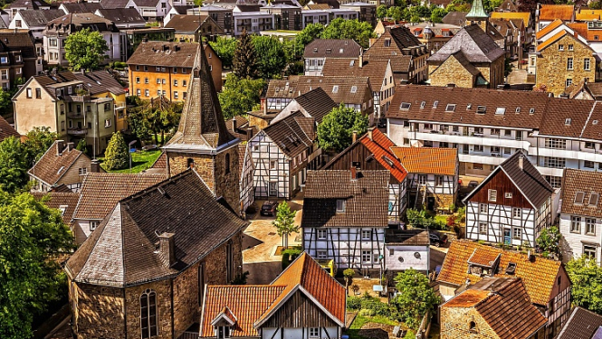 Mazpilsētas skats no gaisa