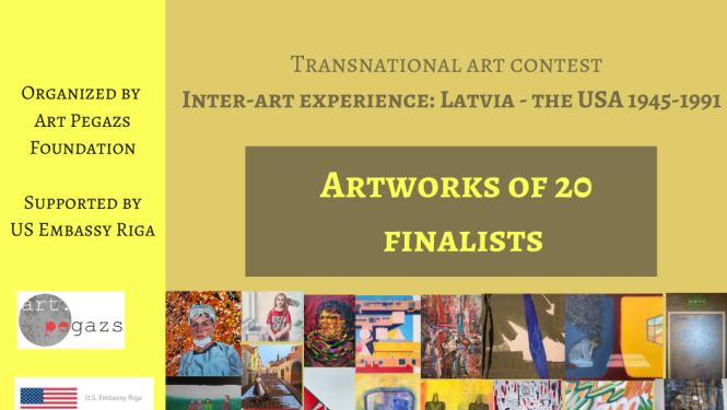 Izstādes "Starpmākslu pieredze: Latvija un ASV 1945 - 1991" publicitātes attēls