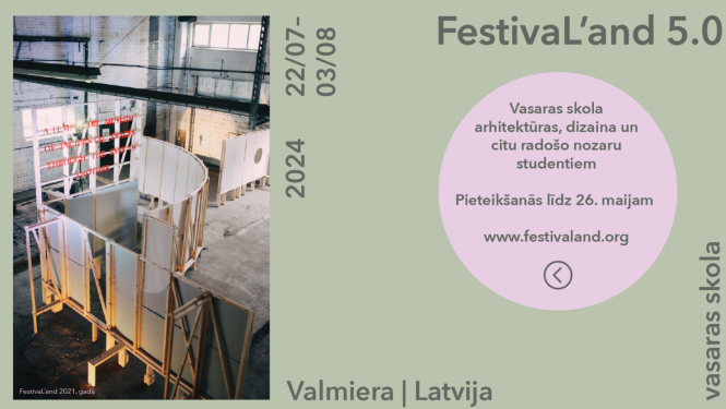 Arhitektūras un pilsētvides dizaina vasaras skolas vizuālais materiāls