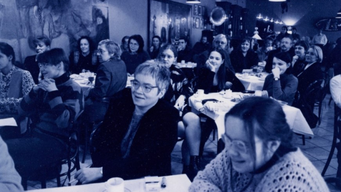 Prozas lasījumi 1997. gadā, foto: Gunārs Janaitis