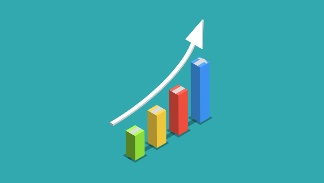 augšupejoša līnija grafikā