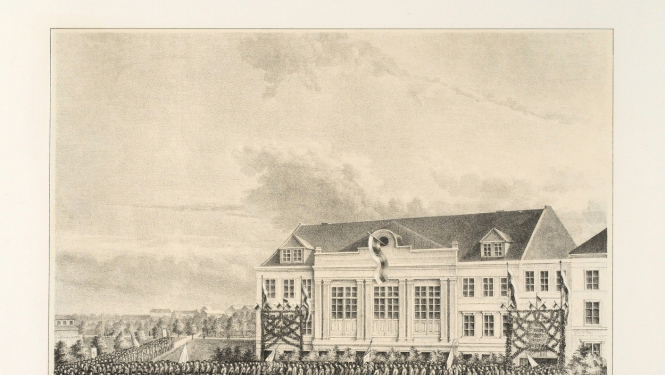 I Vispārējo Latviešu dziesmu svētku gājiens 1873.gada 28. jūnijā. 