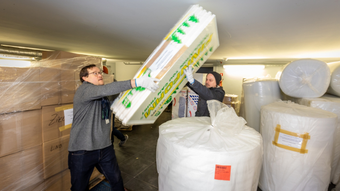 Sūtījuma sagatavošana Ukrainai, foto: Kristians Luhaers