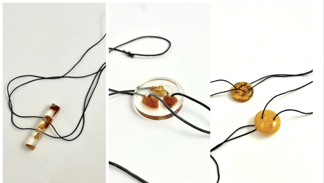 Taktilā rotaļlieta no dzintara