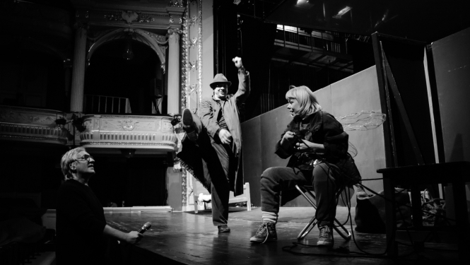 Izrādes “Pīters Pens. Sindroms” mēģinājums