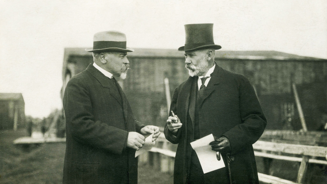 Jānis Čakste un Gustavs Zemgals, 1920.- gadi, foto no Mārtiņa Andersona privātā arhīva.