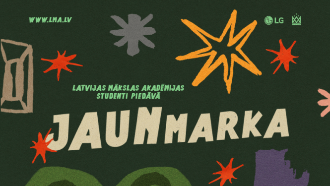 Studentu mākslas darbu izstādes "JAUNmarka" plakāts