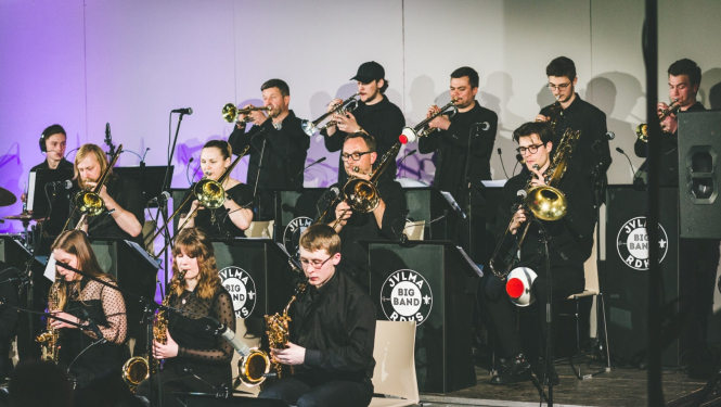 JVLMA un Rīgas Doma kora skolas (RDKS) bigbends, foto: Oskars Artūrs Upenieks
