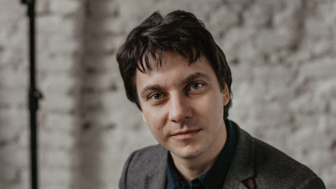 Diriģents Kaspars Ādamsons, dziedātāji Jānis Apeinis, Marlēna Keine, Dainis Kalnačs un Daniils Kuzmins, foto: Daiga Vīksna 