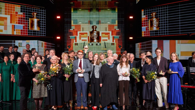 Svinīgā ceremonija ar apbalvojuma saņēmējiem