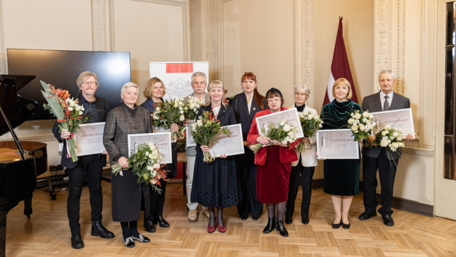 KM un MK Atzinības rakstu saņēmēji par radošo ieguldījumu un mūža darbu kultūras nozarē