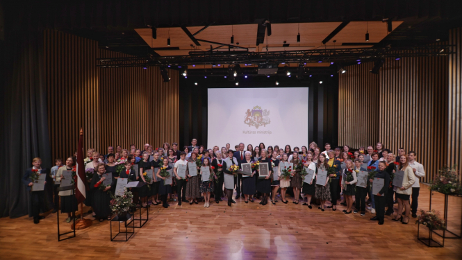 Apbalvoti kultūrizglītības nozares talantīgākie audzēkņi un skolotāji, foto: Kaspars Teilāns