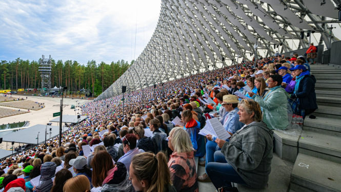 Koru lielkoncerta "Tīrums. Dziesmas ceļš" mēģinājums, foto: Mikus Kļaviņš