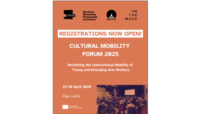 Attēls ar tekstu: Cultural Mobility Forum 2025