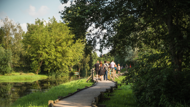 Pastaigu taka, pa kuru pārvietojas cilvēku grupa