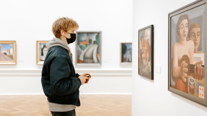 Latvijas Nacionālā mākslas muzeja mobilā lietotne “Labsajūtas maršruts”. 2021. Foto: Kristiāna Zelča