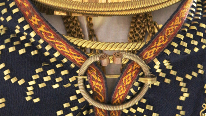 Latgaļu sievietes tērpa fragments, foto: LNVM