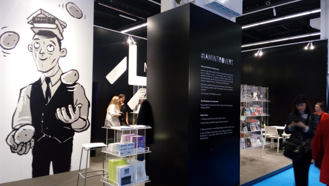 Latvijas stends Frankfurtes grāmatu tirgū 2018. gadā.