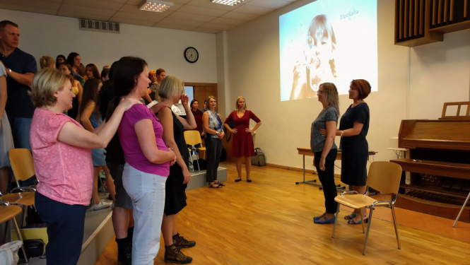 LDSA konference 2018. gadā, Dr. Anitas Djačenko lekcija "Laimīgs ķermenis, veiksmīgs dziedātājs". Foto: Kārlis Saržants