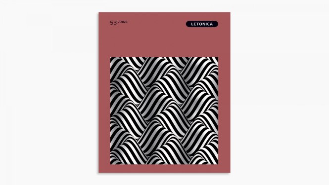 Latvijas Universitātes Literatūras, folkloras un mākslas institūta (LU LFMI) starpdisciplinārā zinātniskā žurnāla “Letonica” 53. numura vāks