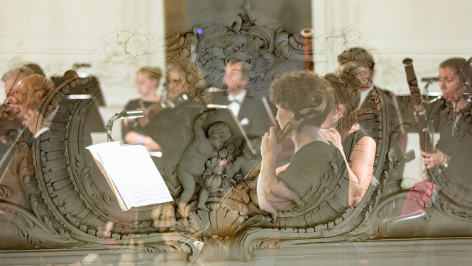 Orķestra mūziķi, foto: Jānis Vecbrālis.