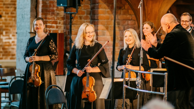 Liepājas Simfoniskā orķestra koncertmeistare Līga Baltābola, foto: Jurģis Rikveilis