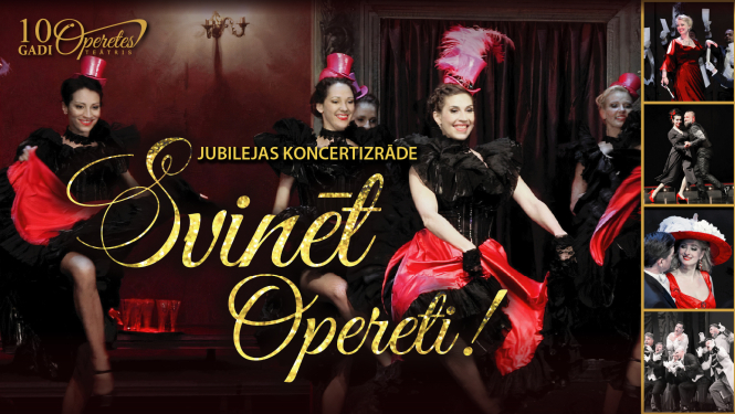 Afiša ar tekstu: Svinēt Opereti!