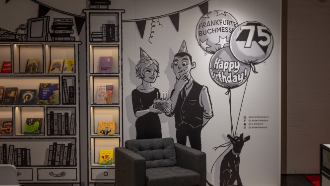 Latvijas stends grāmatu mesē Frankfurtē