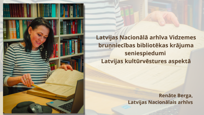 LNA pārstāve prezentē Vidzemes bruņniecības bibliotēkas krājuma seniespiedumus