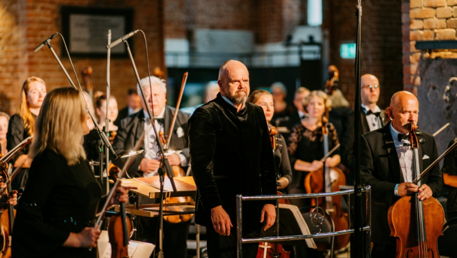 Diriģents Māris Sirmais un Liepājas Simfoniskais orķestris, foto: Jurģis Rikveilis