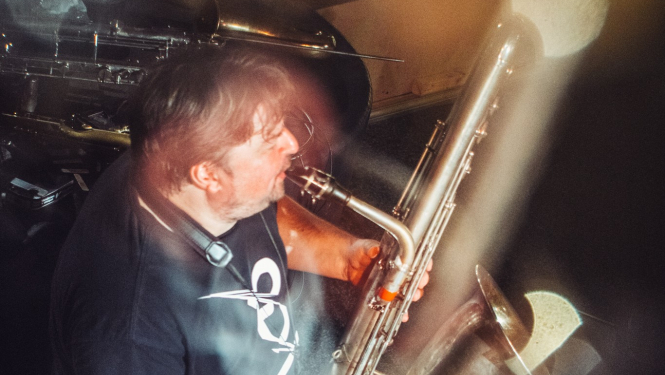 Lietuviešu saksofonists Ļuds Mockūns (Liudas Mockūnas).