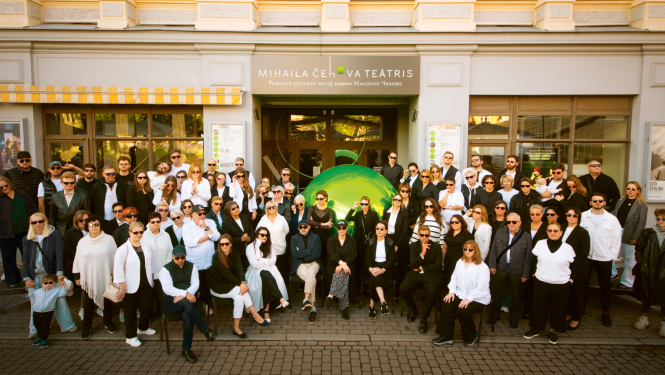 Mihaila Čehova Rīgas Krievu teātra kolektīvs, grupas foto