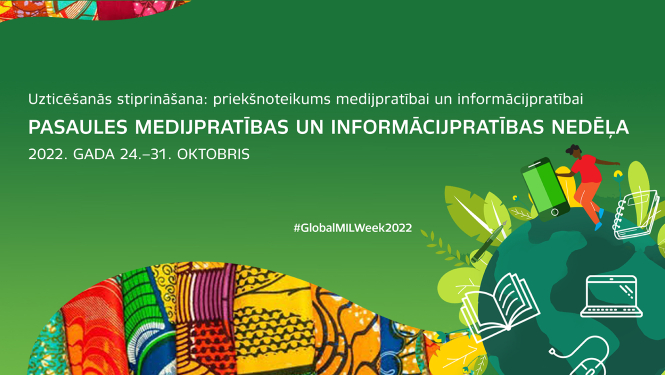 Pasaules medijpratības un informācijpratības nedēļas vizuālais materiāls