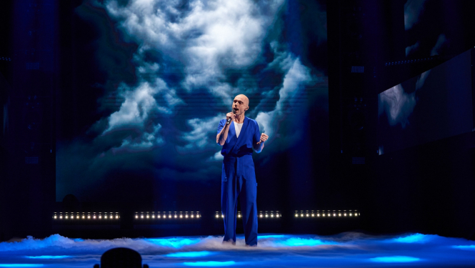 Dziedātājs Dons Konkursa “Supernova” finālā, foto: LTV/Lauris Vīksne