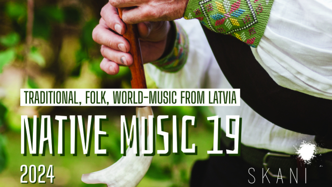 Pasaules mūzikas foruma WOMEX vizuālais materiāls - mūziķis ar dūdām