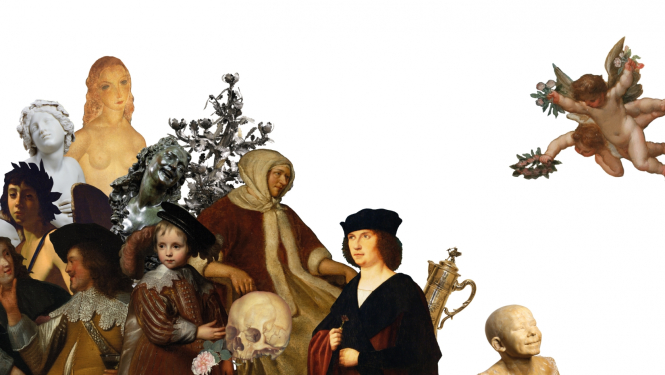 Publicitātes attēls izstādei “Neiespējamais grupas portrets. Direktora izvēle” Mākslas muzejā RĪGAS BIRŽA. 2022.